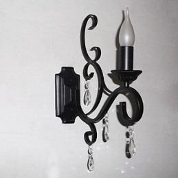 Kristallen kaarslamp ijzer creatieve persoonlijkheid gang trap decoratie nachtkastje lamp wandlamp