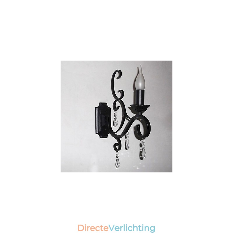 Kristallen kaarslamp ijzer creatieve persoonlijkheid gang trap decoratie nachtkastje lamp wandlamp