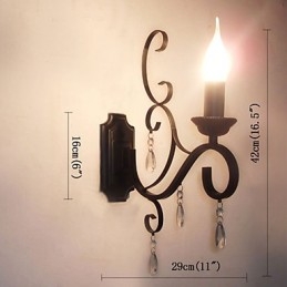 Kristallen kaarslamp ijzer creatieve persoonlijkheid gang trap decoratie nachtkastje lamp wandlamp