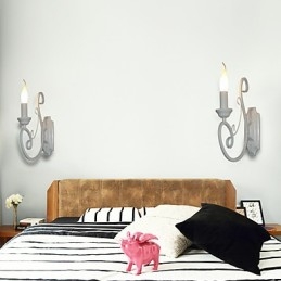 Kaarslamp Bedlamp Wandlamp IJzer Gang Creatieve Pastorale Spiegellamp