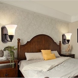 Rustieke Lodge Zwarte Oxide Afwerking Kenmerk voor Oogbescherming Sfeerverlichting Wandlampen Wandlamp