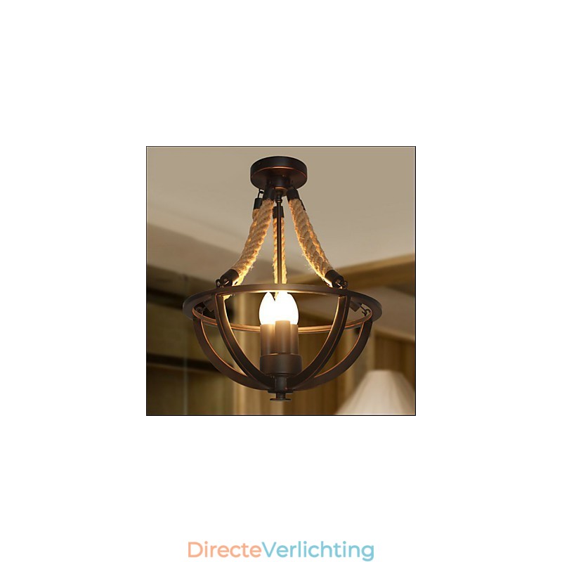 Amerikaanse plafond retro touw eenvoudige lamp