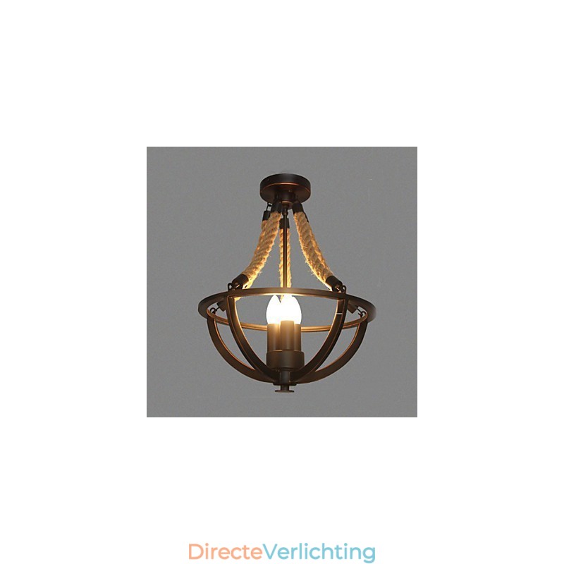 Amerikaanse plafond retro touw eenvoudige lamp