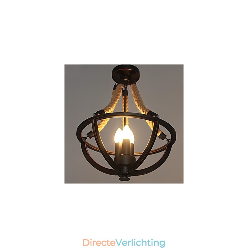 Amerikaanse plafond retro touw eenvoudige lamp