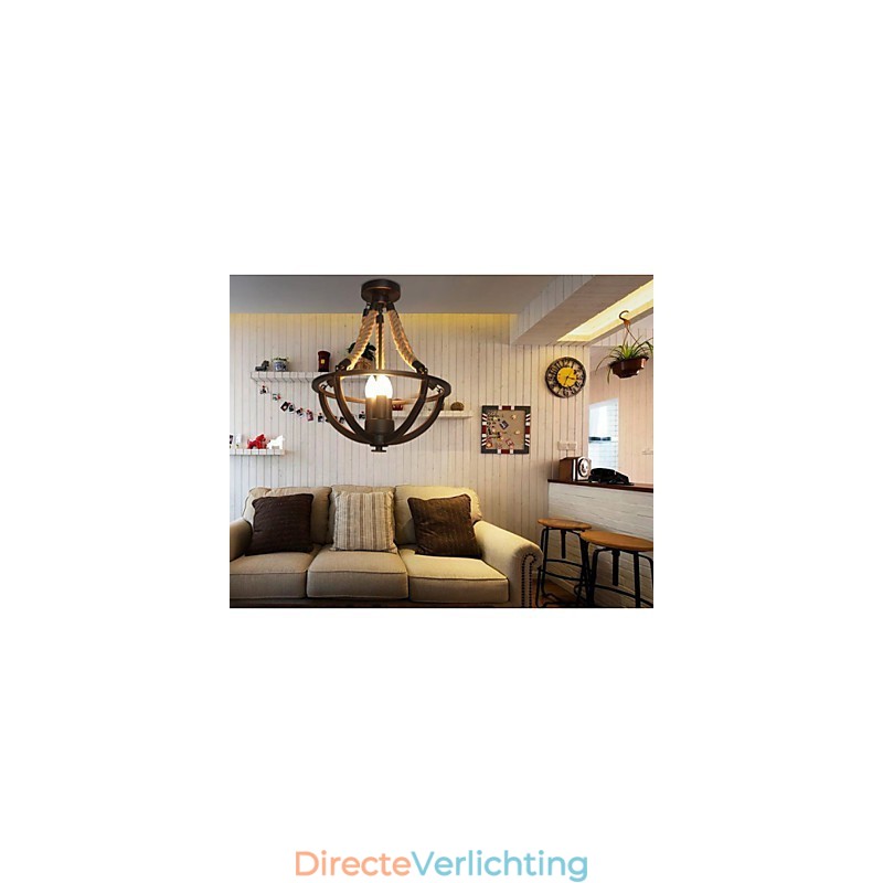 Amerikaanse plafond retro touw eenvoudige lamp
