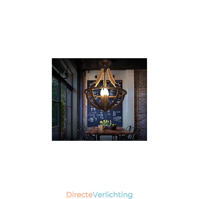 Amerikaanse plafond retro touw eenvoudige lamp