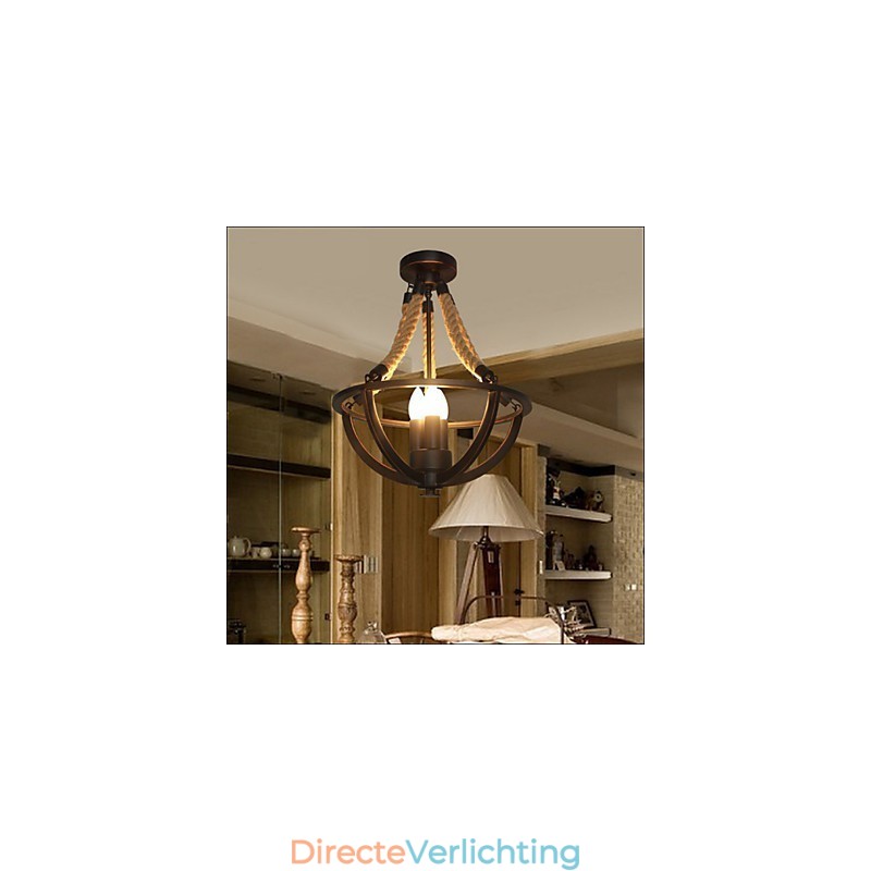 Amerikaanse plafond retro touw eenvoudige lamp