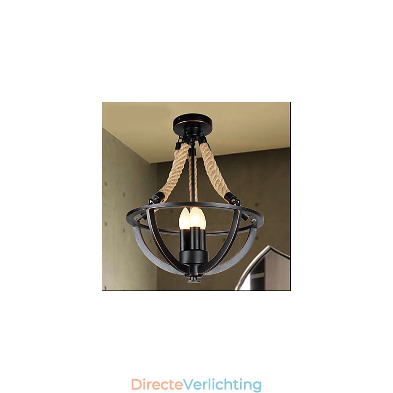 Amerikaanse plafond retro touw eenvoudige lamp
