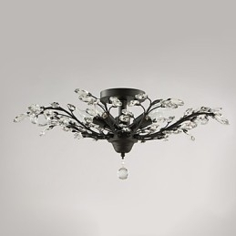 Vintage Crystal Flush Mount Metalen Schilderij Zwart OF Goud