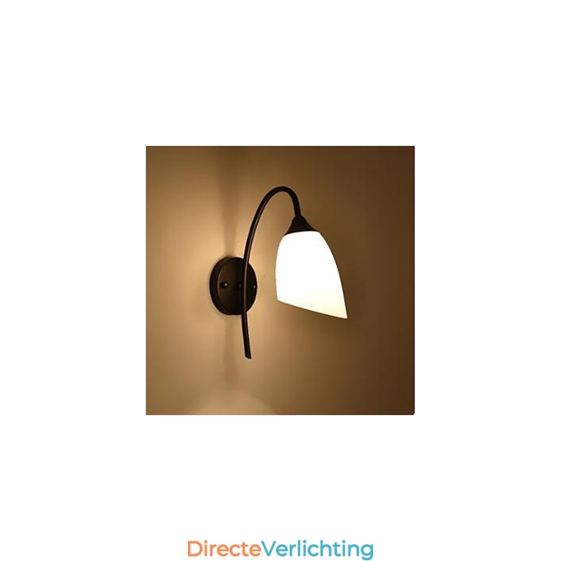 Zwarte Amerikaanse eenvoudige slaapkamerlamp, wandlamp voor aan het bed, vissen