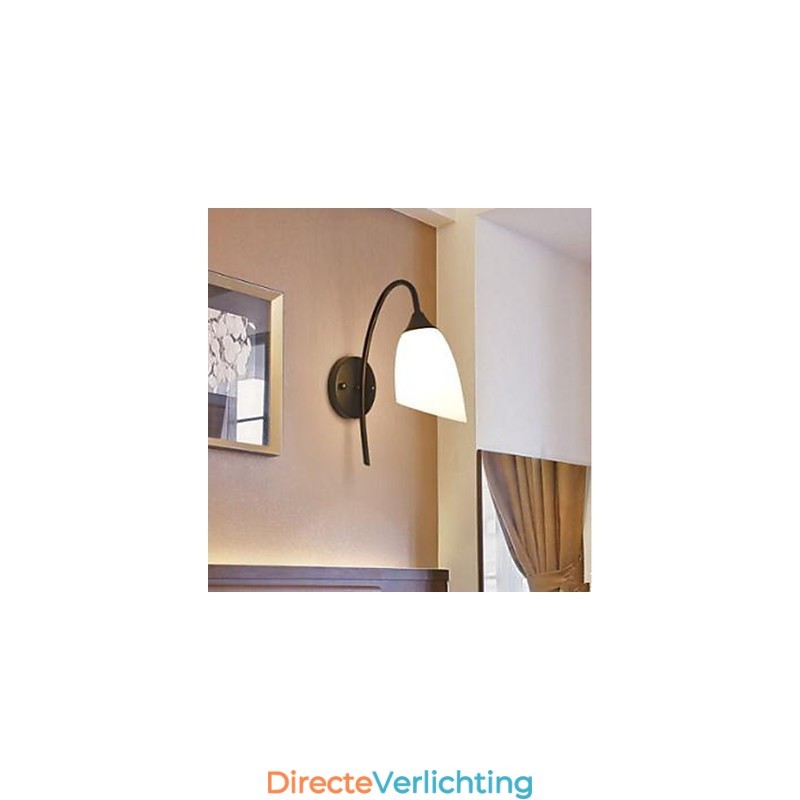 Zwarte Amerikaanse eenvoudige slaapkamerlamp, wandlamp voor aan het bed, vissen
