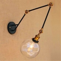Rustieke Lodge Chrome-functie voor Swing Arm Ambient Light Swing Arm Lights Wandlamp