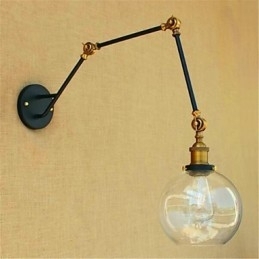 Rustieke Lodge Chrome-functie voor Swing Arm Ambient Light Swing Arm Lights Wandlamp