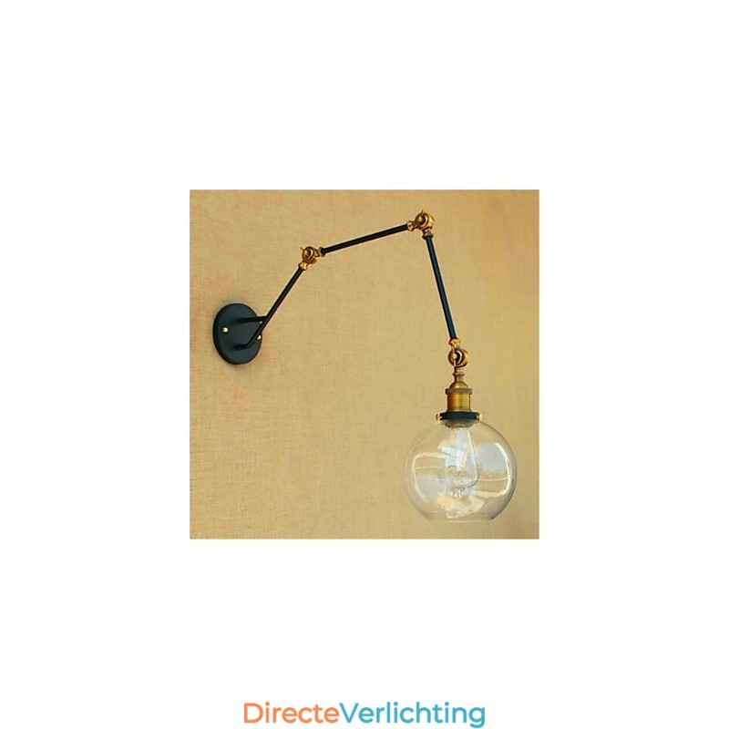 Rustieke Lodge Chrome-functie voor Swing Arm Ambient Light Swing Arm Lights Wandlamp