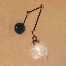 Rustieke Lodge Chrome-functie voor Swing Arm Ambient Light Swing Arm Lights Wandlamp