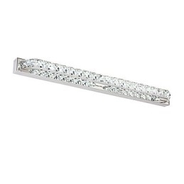 Lange hoogwaardige spiegellamp badkamerverlichting metaal en kristal wandlamp