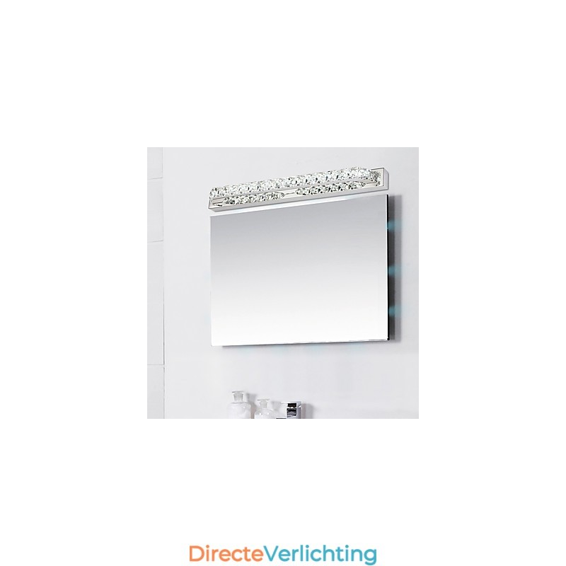 Lange hoogwaardige spiegellamp badkamerverlichting metaal en kristal wandlamp