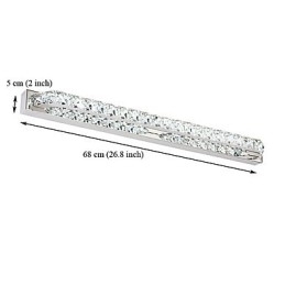 Lange hoogwaardige spiegellamp badkamerverlichting metaal en kristal wandlamp