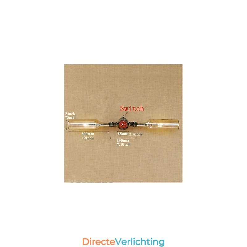 Retro American Village Creatieve Industrie Wind Designer Waterfles Wandlamp Wandlamp Amber