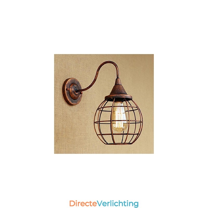 Eenvoudige en retro creatieve persoonlijkheid roestkleurige Amerikaanse wandlamp wandlampen wandlamp