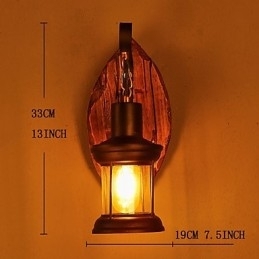 Enkele kop industriële vintage retro houten metalen schilderij kleur wandlamp voor de thuishotel gang decoreren wandlamp
