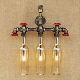 Retro Industriële Windschakelaar Waterfles Wandlamp Wandlamp Amber