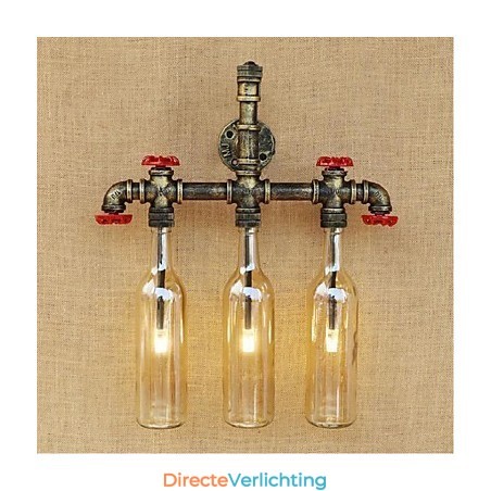 Retro Industriële Windschakelaar Waterfles Wandlamp Wandlamp Amber Retro Industriële Windschakelaar Waterfles Wandlamp Wandlamp Amber