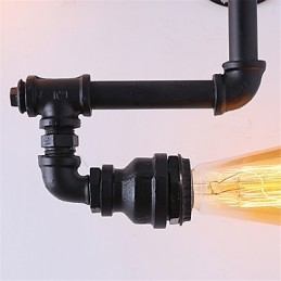 Vintage industriële pijp wandlampen zwarte creatieve verlichting restaurant café bar decoratieve verlichting met 3 lichts geverfde afwerking