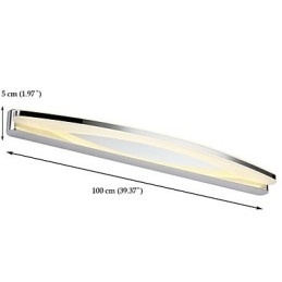 Superlange moderne badkamerverlichting, eigentijdse metalen wandlamp