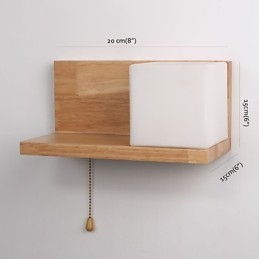 Wandlampen van hout Max Country Style met schakelaar