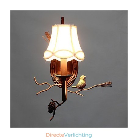 Noord-Amerikaanse vintage metalen wandlamp met harsvogel en dennenappel, geschikt voor de woonkamer/eetkamer/wandlamp Noord-Amerikaanse vintage metalen wandlamp met harsvogel en dennenappel, geschikt voor de woonkamer/eetkamer/wandlamp
