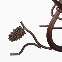 Noord-Amerikaanse vintage metalen wandlamp met harsvogel en dennenappel, geschikt voor de woonkamer/eetkamer/wandlamp