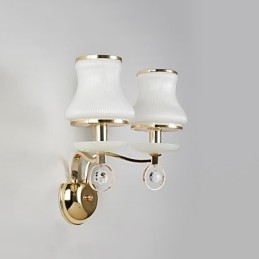 Moderne eigentijdse gegalvaniseerde functie voor wandlampen met kristalsfeerverlichting