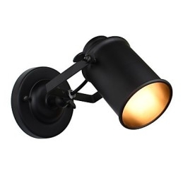 Geschilderde stalen wandlamp Dumb Black American Coffee Decoratie Retro wandlamp Lichtzwaardlamp op de muur
