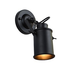 Geschilderde stalen wandlamp Dumb Black American Coffee Decoratie Retro wandlamp Lichtzwaardlamp op de muur