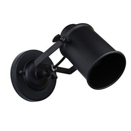 Geschilderde stalen wandlamp Dumb Black American Coffee Decoratie Retro wandlamp Lichtzwaardlamp op de muur