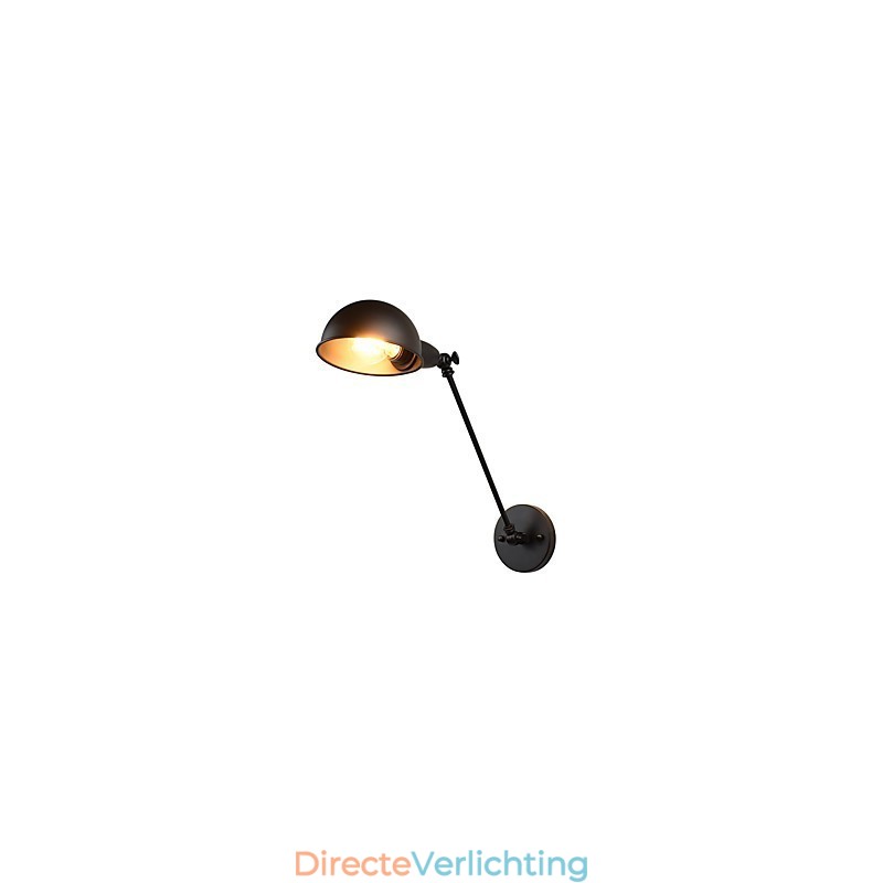 Geschilderde stalen wandlamp Dumb Black American Coffee Decoratie Retro wandlamp Lichtzwaardlamp op de muur