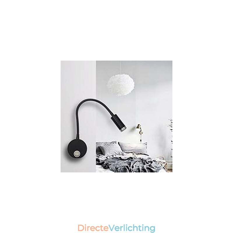 De wandlamp van de wandlamp van de kop van het slangbed wordt verlicht door de lichtleeslamp