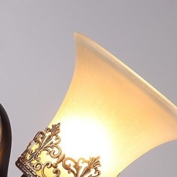 Enkele kop Amerikaanse landelijke vintage metalen wandlamp met glas voor de kantine, woonkamer, entreehal, decoratieve wandlamp