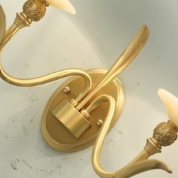 Eenvoudige landelijke traditionele klassieke messingfunctie voor mini-stijl uplight wandlampen wandlamp
