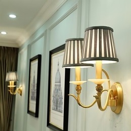 Eenvoudige landelijke traditionele klassieke messingfunctie voor mini-stijl uplight wandlampen wandlamp