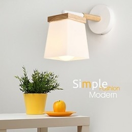 Squere Glassshade Wandlamp Voor Slaapkamer Moderne Functie Sfeerverlichting Wandlampen Wandlamp