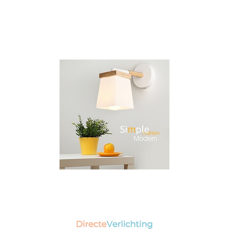 Squere Glassshade Wandlamp Voor Slaapkamer Moderne Functie Sfeerverlichting Wandlampen Wandlamp