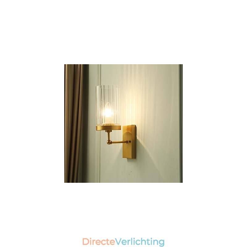 Traditionele klassieke landelijke messingfunctie voor mini-stijl uplight wandlampen wandlamp