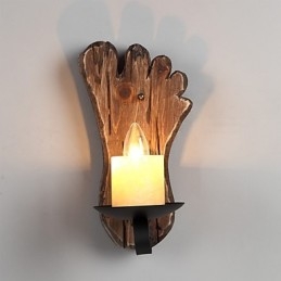 Enkele kop industriële vintage retro houten metalen schilderij kleur wandlamp voor de thuishotel gang decoreren wandlamp