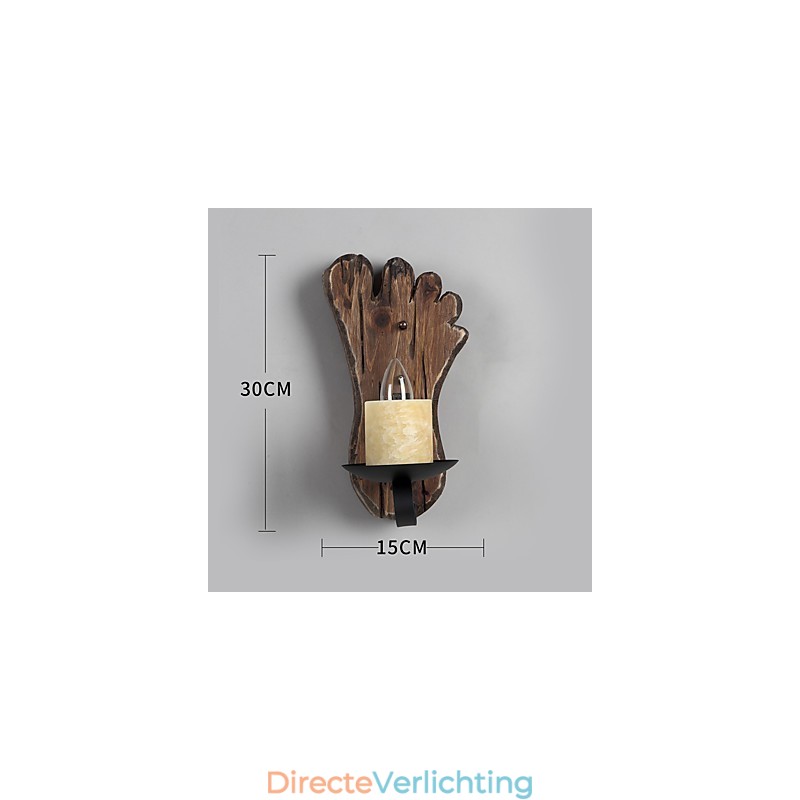 Enkele kop industriële vintage retro houten metalen schilderij kleur wandlamp voor de thuishotel gang decoreren wandlamp