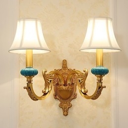 Eenvoudige landelijke traditionele klassieke messingfunctie voor mini-stijl uplight wandlampen wandlamp