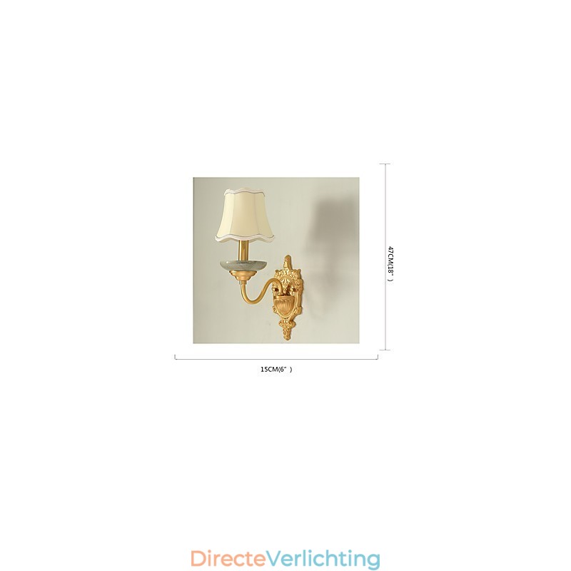 Eenvoudige landelijke traditionele klassieke messingfunctie voor mini-stijl uplight wandlampen wandlamp
