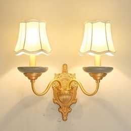 Eenvoudige landelijke traditionele klassieke messingfunctie voor mini-stijl uplight wandlampen wandlamp PU