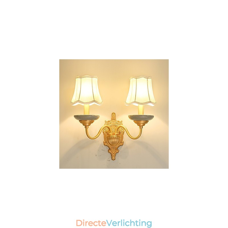 Eenvoudige landelijke traditionele klassieke messingfunctie voor mini-stijl uplight wandlampen wandlamp PU